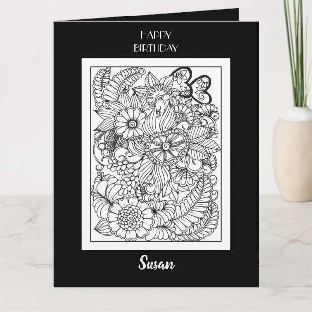 Fleurs de cartes de voeux pliées (Devant)