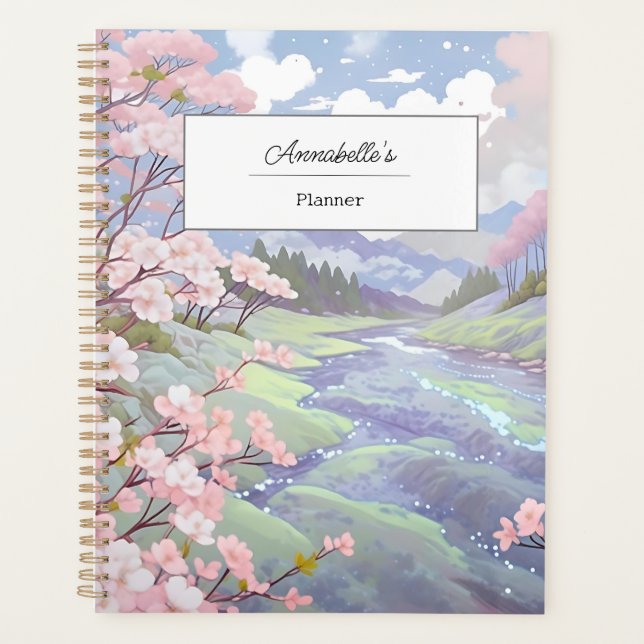 Fleurs de cerise personnalisées Pastel Aquarelle (Devant)