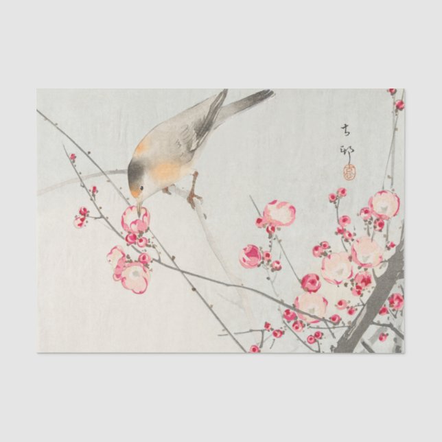 FLEURS DE CERISIER AVEC le papier de soie de soie (Recto)