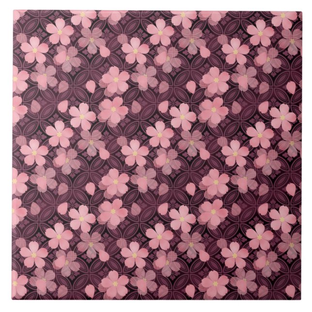 fleurs de cerisier carreaux céramique (Devant)