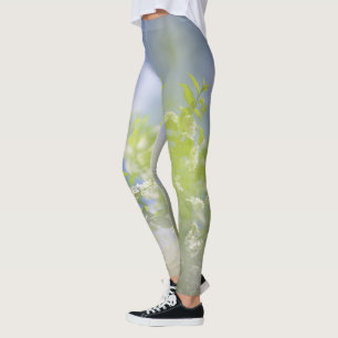 Fleurs de cerisier d'oiseaux Leggings Sky