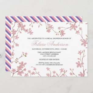 Fleurs de cerisier - Invitation de douche nuptiale