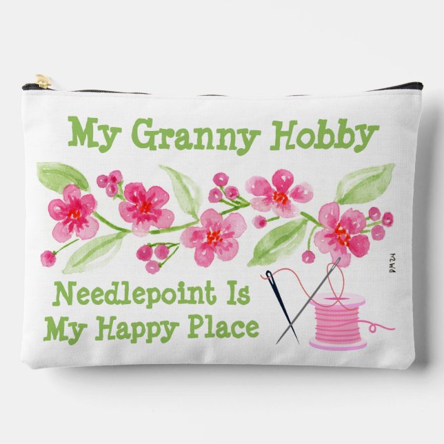 Fleurs de cerisier peintes à la main G Sac à brode (Recto)