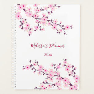 Fleurs de cerisier rose blanc personnalisé