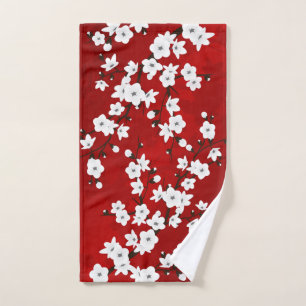 Fleurs de cerisier Rouge et blanc Floral Oriental