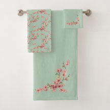 Fleurs de cerisiers en rose et Turquoise