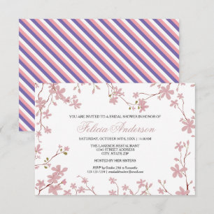 Fleurs de cerisiers - Invitation de douche nuptial