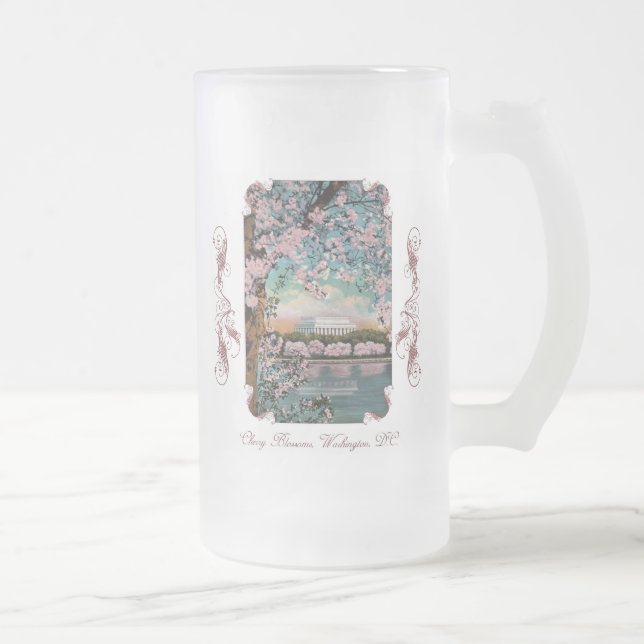 Fleurs de cerisiers Mug de bière congelée victorie (Droit)