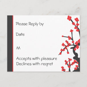 Fleurs de cerisiers rouges japonaises RSVP