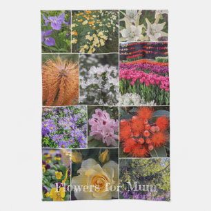 Fleurs de collage florales pour serviette de thé m