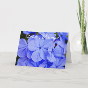 Fleurs de Foi Fleurs Bleues Carte d'Anniversaire
