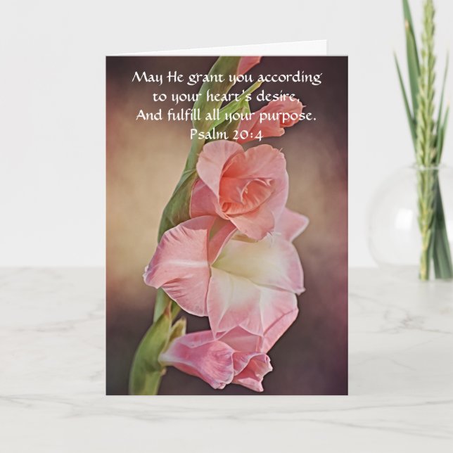 Fleurs de Foi Gladiolus Carte d'anniversaire (Devant)