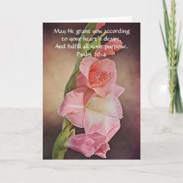 Fleurs de Foi Gladiolus Carte d'anniversaire