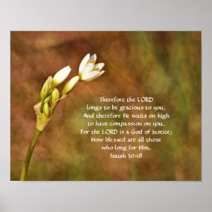 Fleurs de foi Isaïe 30:8 Poster d'art
