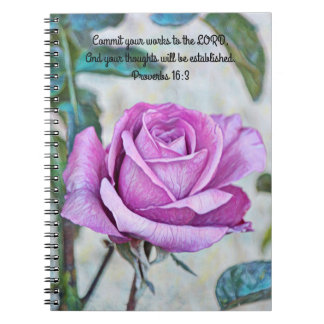 Fleurs de foi Purple Journal de prière Rose