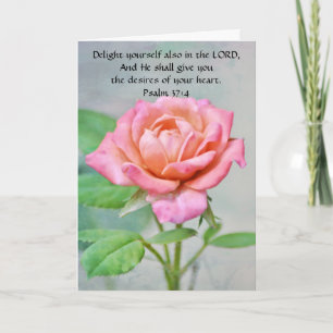 Fleurs de foi Rose Carte d'anniversaire