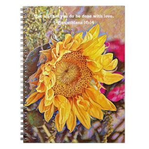 Fleurs de foi tournesol Love Prayer Journal