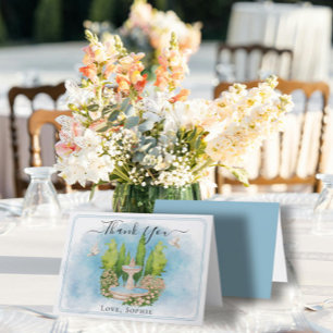 Fleurs de fontaine colombes Mariage Carte de remer