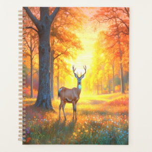 Fleurs de forêt et cerf Art coloré