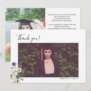 Fleurs de jardin colorées Graduation Merci photo