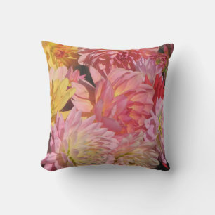 Fleurs de jardin rose Dahlia Coussin extérieur