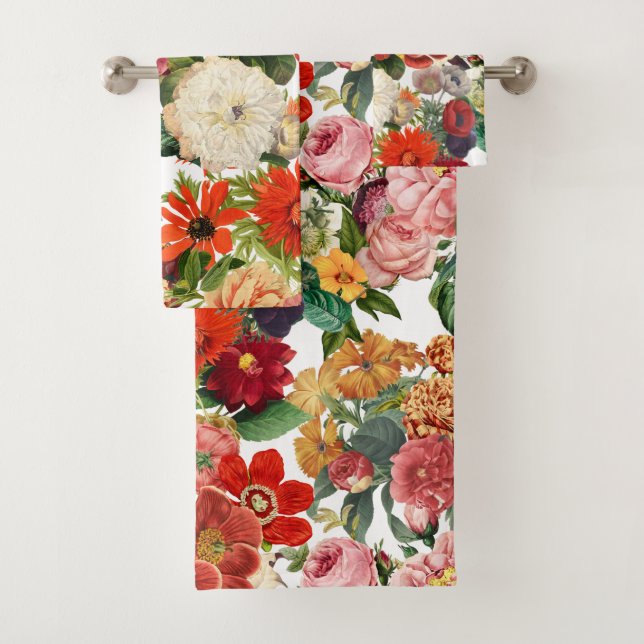 Fleurs de jardin vintage motif (En situation)