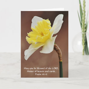Fleurs de la foi Psaume 115:15 Carte de remercieme