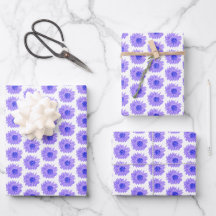 Fleurs de lavande chic enveloppant feuilles de pap