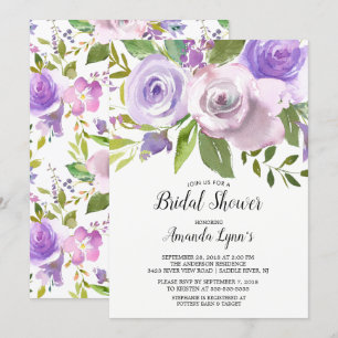 Fleurs de lavande Invitation de douche nuptiale
