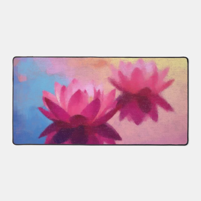 Fleurs de Lotus Abstraites colorées (Recto)