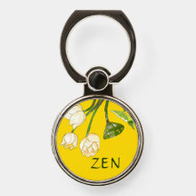 Fleurs de Lotus Zen et pod de graines Jaune