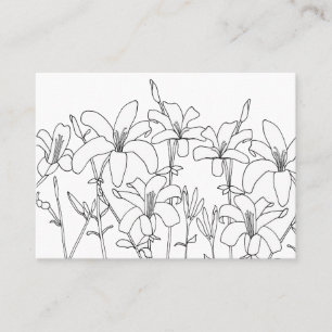 Fleurs de lys coloriant carte de visite