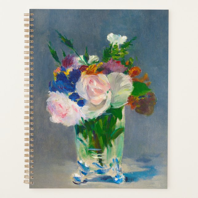 Fleurs de manet dans un vase de cristal (Devant)