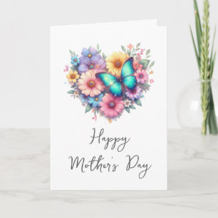 Fleurs de marguerite avec une carte de fête des mè
