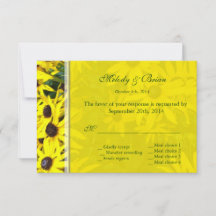 fleurs de marguerite d'été jaune vif rsvp mariage