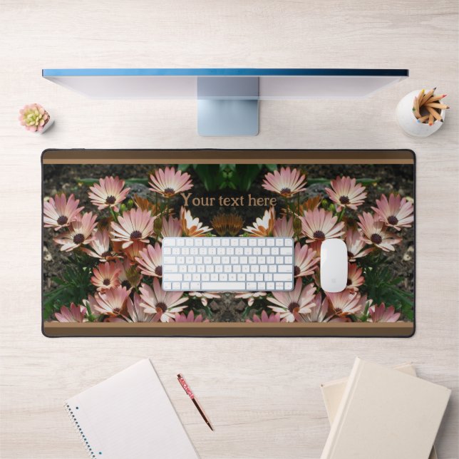 Fleurs de marguerite rose africaine personnalisées (Bureau 1)