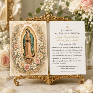 Fleurs de mariage espagnoles Guadalupe Prière