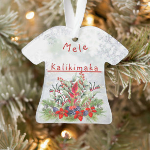 Fleurs de Noël hawaïennes Ornement de chemises Alo