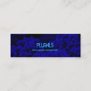 Fleurs de nuit bleues Cartes de visite