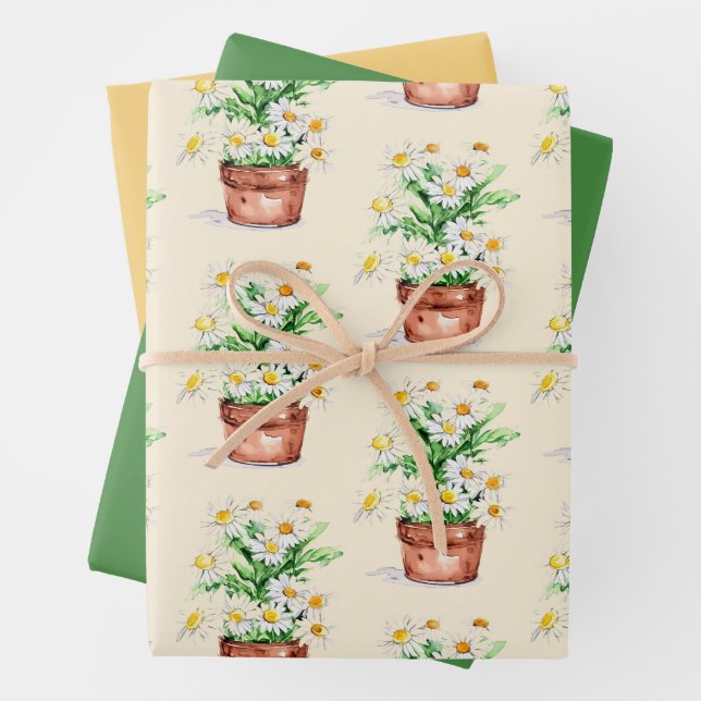 Fleurs de Pâques : Papier d'enveloppement Floral (En situation)