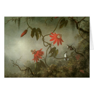 Fleurs de passion et colibris par Martin J Heade