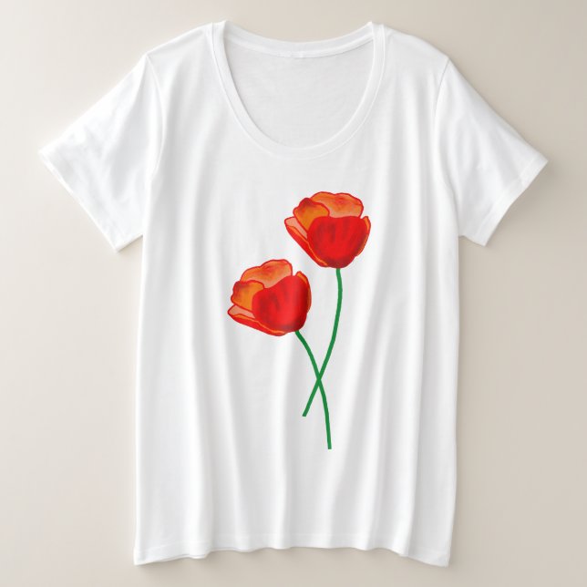 Fleurs de pavot rouge (Design devant)