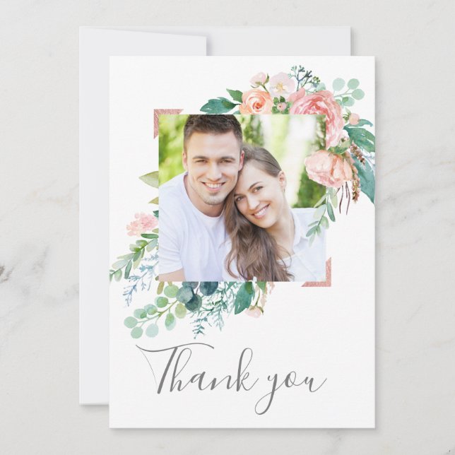 Fleurs de pivoines romantiques Merci photo (Devant)