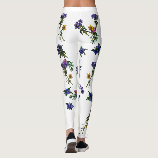 Fleurs de pluie #2 Leggings (Dos)