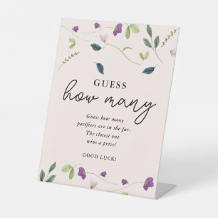 Fleurs de pois doux   Panneau du jeu de devis Baby