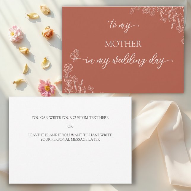 Fleurs de prairie à ma mère Carte de remerciements (Créateur téléchargé)