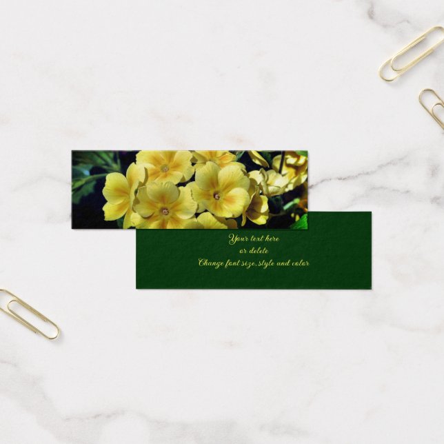 Fleurs de Primrose de printemps jaune Mini Signet (Bureau)