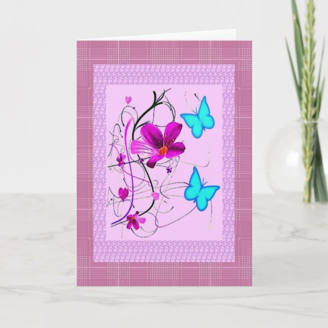 Fleurs de printemps - Carte de Pâques (Devant)