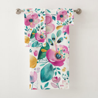 Fleurs de printemps colorées motif