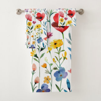 Fleurs de printemps colorées motif